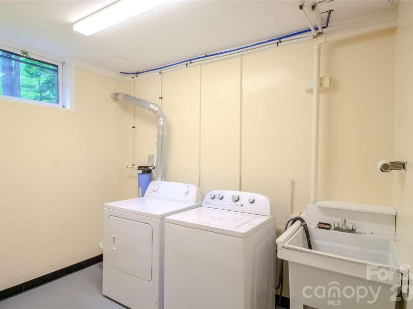 49 Jake Drive, Canton, NC 28716.  MLS# CAR4398234, YatesRealty ID 34618. Lower level laundry room