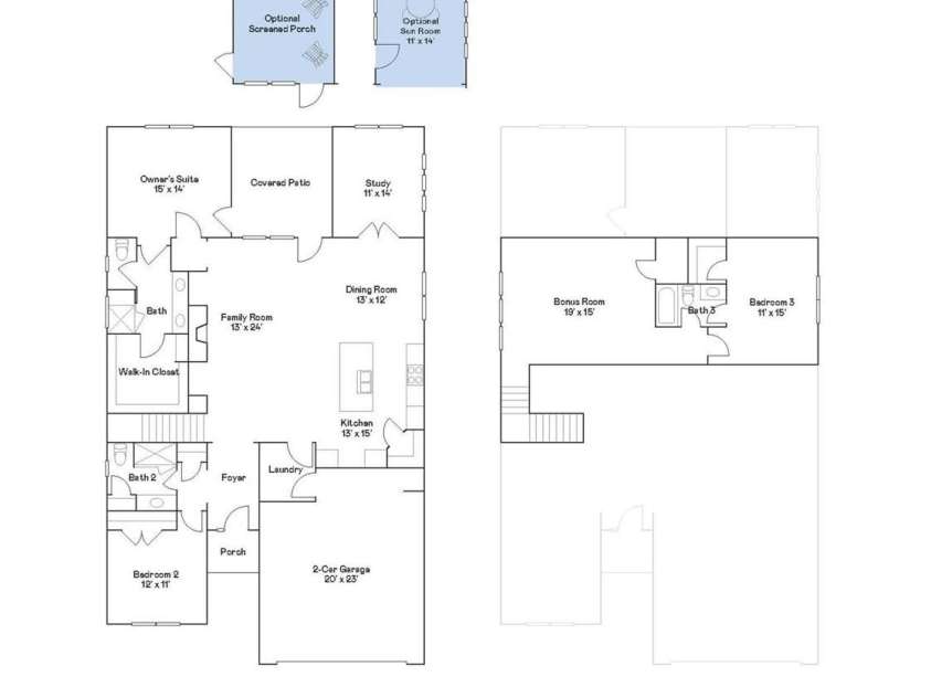 2844 Morning Song Way, Lancaster, SC 29720.  MLS# CAR4293973, YatesRealty ID 34619. Floorplan