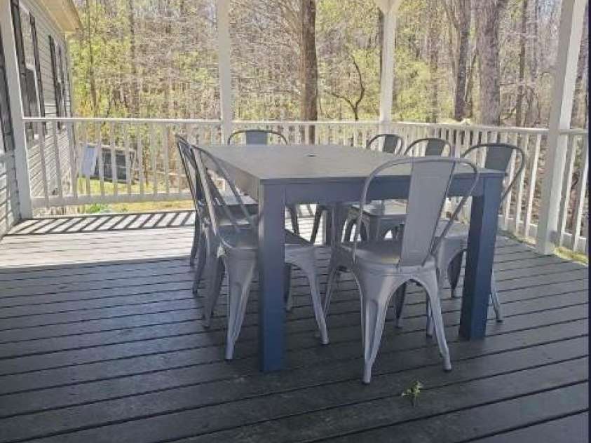 1597 Cleghorn Mill Road, Rutherfordton, NC 28139.  MLS# CAR4213254, YatesRealty ID 3463. Peaceful front covered porch with ceiling fan.