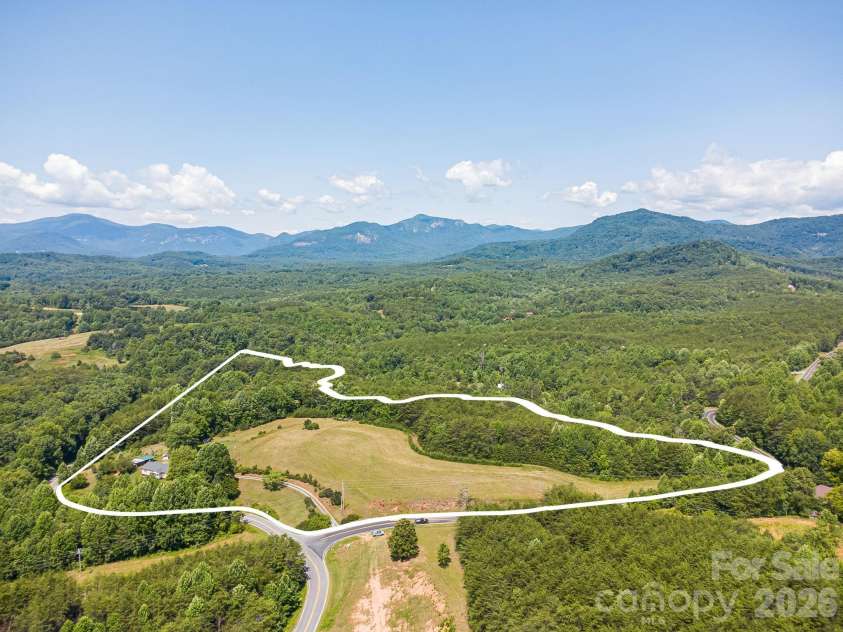 111 Bible School Road, Lake Lure, NC 28746.  MLS# CAR4399262, YatesRealty ID 34637. Boundary lines