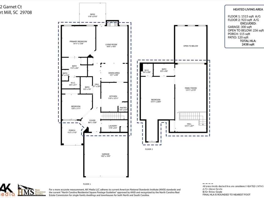 312 Garnet Court, Fort Mill, SC 29708.  MLS# CAR4204021, YatesRealty ID 3464. 
