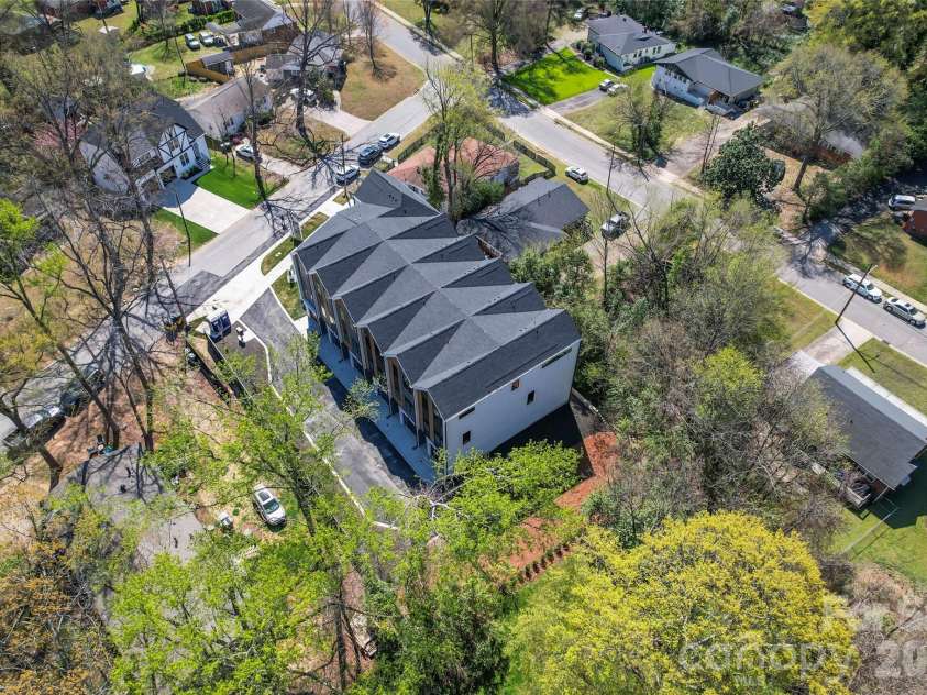 3453 Byrnes Street, Charlotte, NC 28205.  MLS# CAR4329263, YatesRealty ID 3464. Aerial