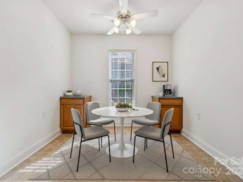 10011 Bishops Gate Boulevard, Pineville, NC 28134.  MLS# CAR4334475, YatesRealty ID 34641. Virtually Staged Dinette area/Flex area