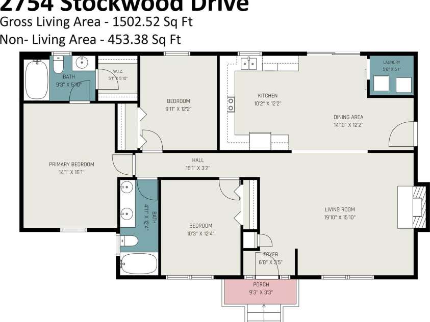 2754 Stockwood Drive, Gastonia, NC 28056.  MLS# CAR4397822, YatesRealty ID 34647. 