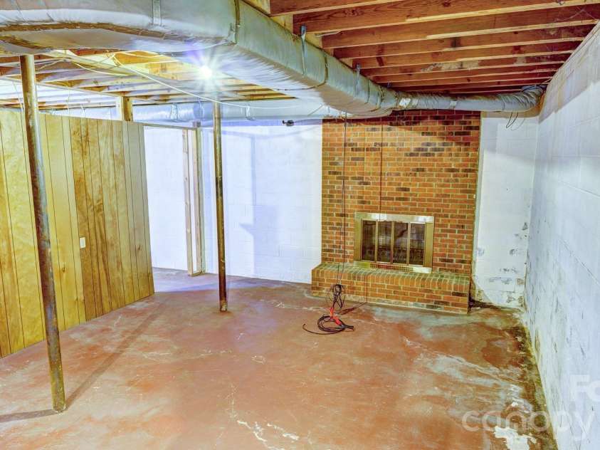 3641 Tryon Courthouse Road, Cherryville, NC 28021.  MLS# CAR4398519, YatesRealty ID 34655. Basement