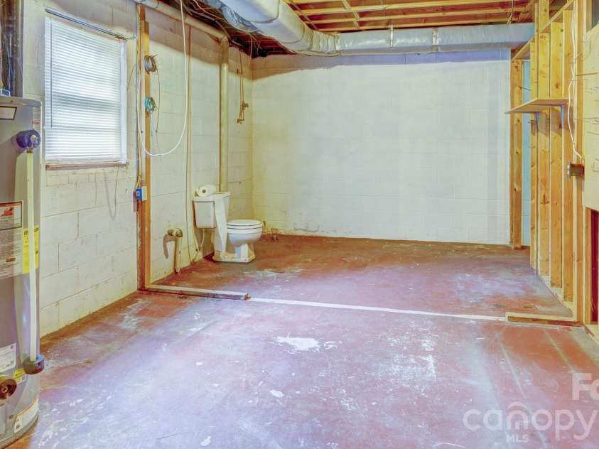 3641 Tryon Courthouse Road, Cherryville, NC 28021.  MLS# CAR4398519, YatesRealty ID 34655. Basement