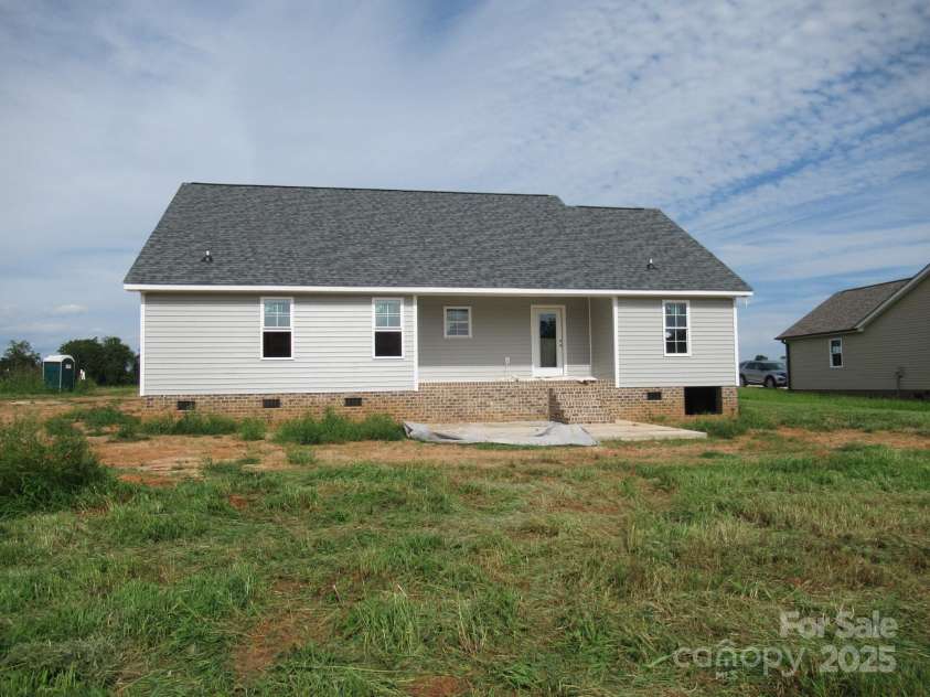 367 Northbrook III School Road, Vale, NC 28168.  MLS# CAR4296646, YatesRealty ID 34664. Rear View During Construction on 8/26/25