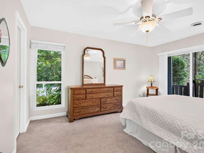 43 Ravencroft Lane, Asheville, NC 28803.  MLS# CAR4398624, YatesRealty ID 34664. Primary Bedroom with Large Windows