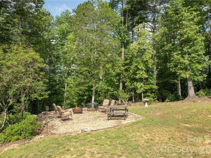 59 Smalltown Trail, Brevard, NC 28712.  MLS# CAR4399123, YatesRealty ID 34667. Fire pit
