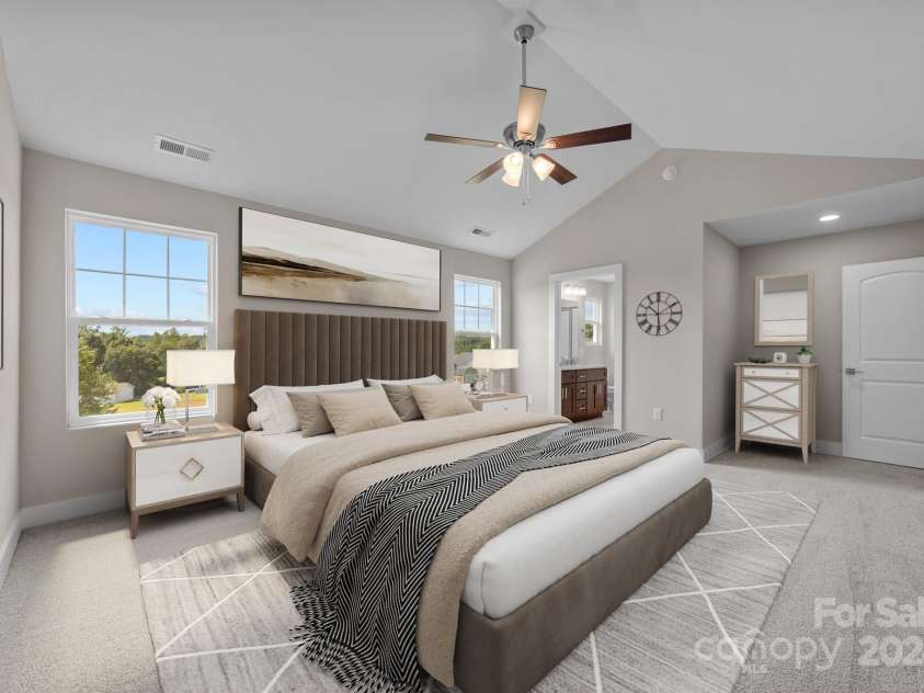 107 Dublin Court, Statesville, NC 28677.  MLS# CAR4172031, YatesRealty ID 3467. Primary Bedroom virtually staged