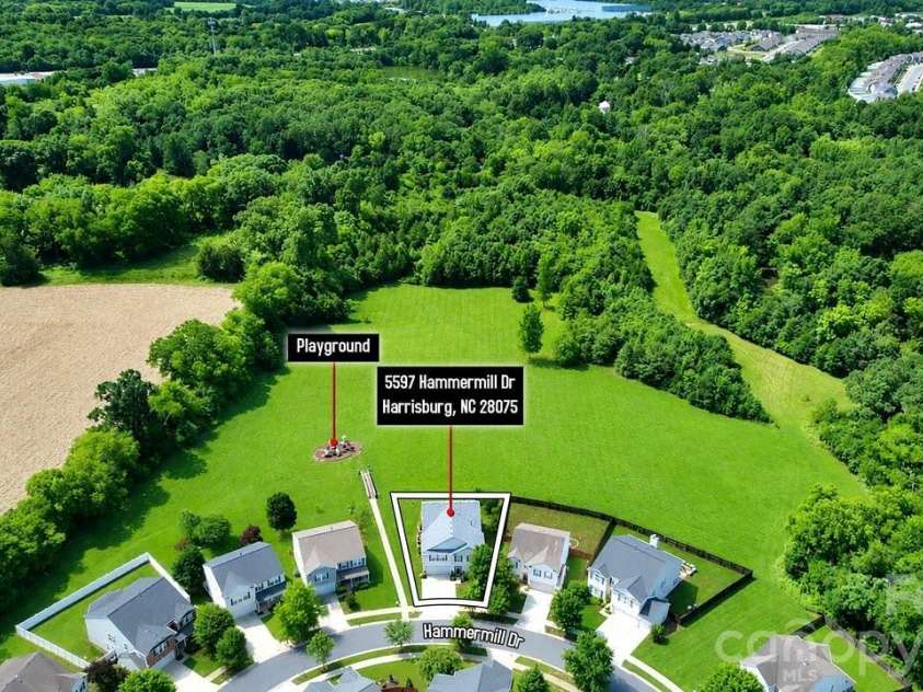 5597 Hammermill Drive, Harrisburg, NC 28075.  MLS# CAR4399567, YatesRealty ID 34691. 