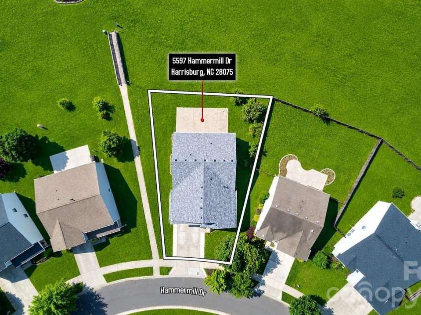 5597 Hammermill Drive, Harrisburg, NC 28075.  MLS# CAR4399567, YatesRealty ID 34691. 