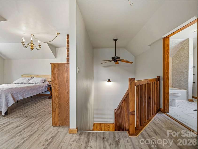 1856 Lickskillet Road, Burnsville, NC 28714.  MLS# CAR4396604, YatesRealty ID 34698. Upper floor bedroom