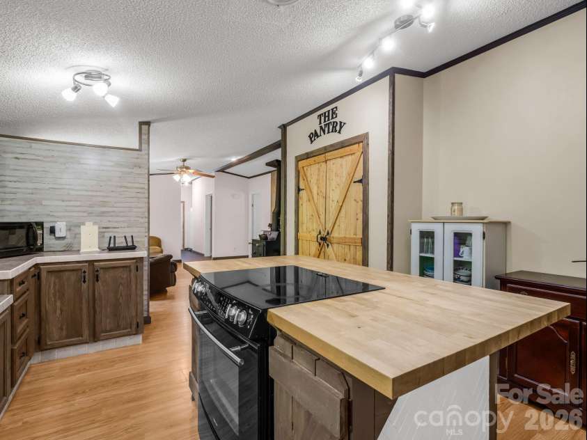 2053 Nancy Mountain Road, Rosman, NC 28772.  MLS# CAR4381811, YatesRealty ID 347. Kitchen, pantry, into den