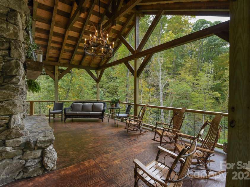 16 Gihon Waters Trail, Canton, NC 28716.  MLS# CAR4291621, YatesRealty ID 34705. BACK PORCH