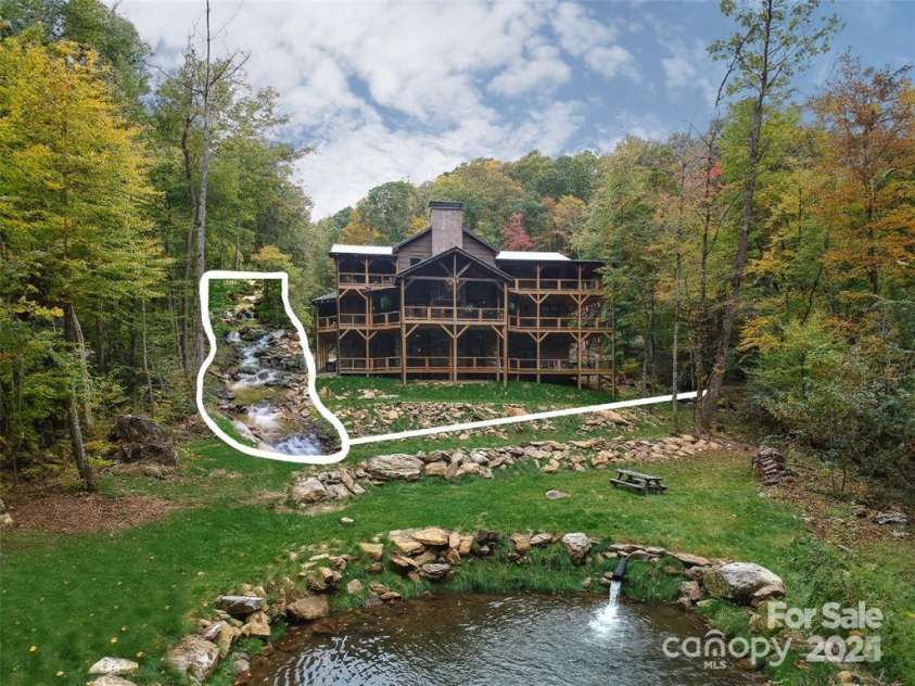 16 Gihon Waters Trail, Canton, NC 28716.  MLS# CAR4291621, YatesRealty ID 34705. BACK WITH POND AND