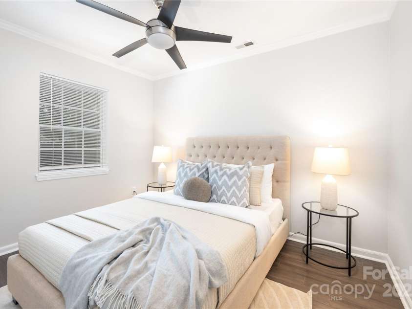 1325 Shamrock Drive, Charlotte, NC 28205.  MLS# CAR4285688, YatesRealty ID 34710. Bedroom 1 - Primary prior to staging removal. 