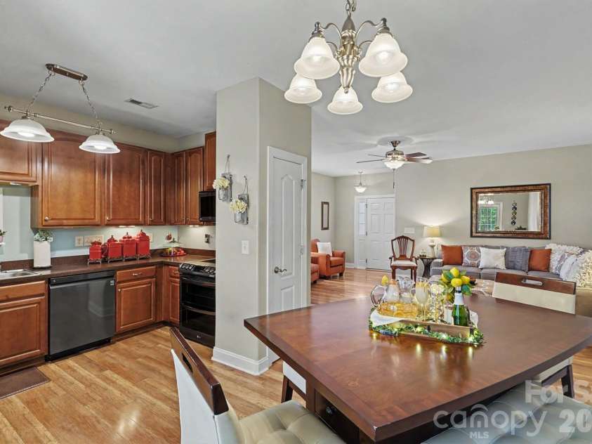 9640 Storybook Avenue, Concord, NC 28027.  MLS# CAR4396872, YatesRealty ID 34715. Dining area and kitchen