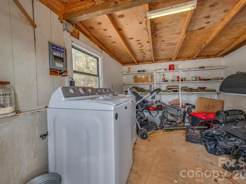 1685 Lynn Road, Columbus, NC 28722.  MLS# CAR4341868, YatesRealty ID 3472. 10'x14' utility room with electricity and washer/dryer hookups (washer and dryer do not convey)