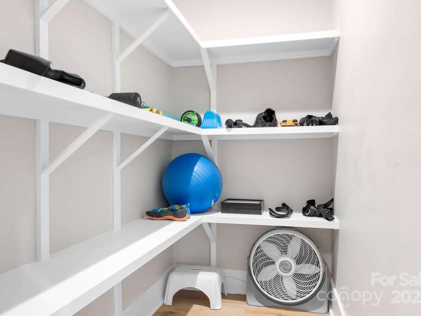 12928 Aberdeen Park Drive, Huntersville, NC 28078.  MLS# CAR4325509, YatesRealty ID 3473. Basement Closet. 