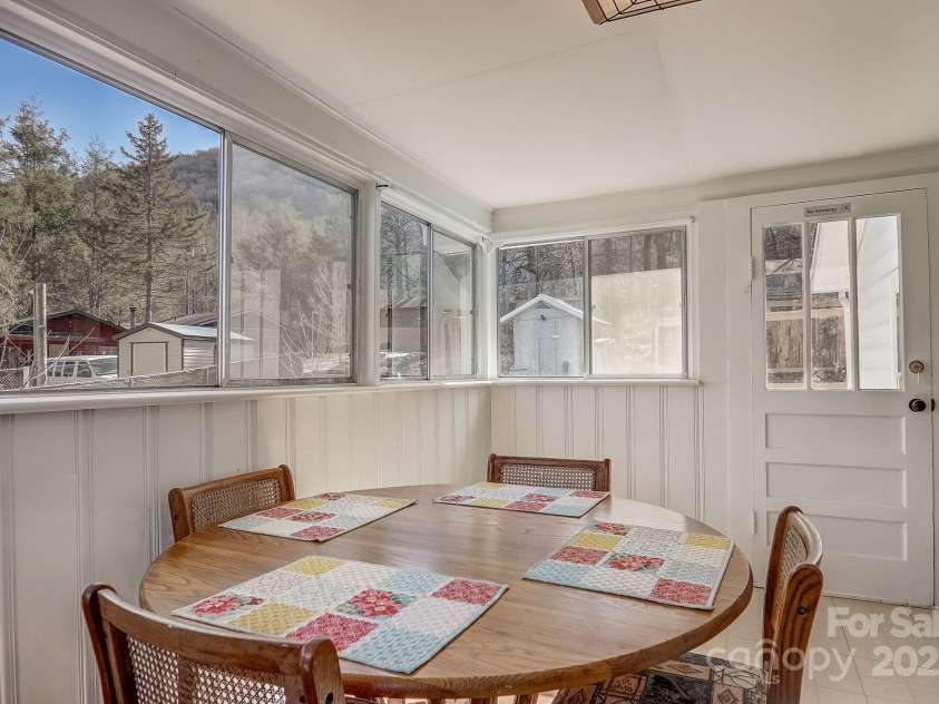 1639 Soco Road, Maggie Valley, NC 28751.  MLS# CAR4214024, YatesRealty ID 3473. Sunroom to back door