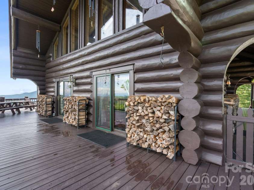 300 Licklog Mountain Trail, Burnsville, NC 28714.  MLS# CAR4399926, YatesRealty ID 34746. Front deck