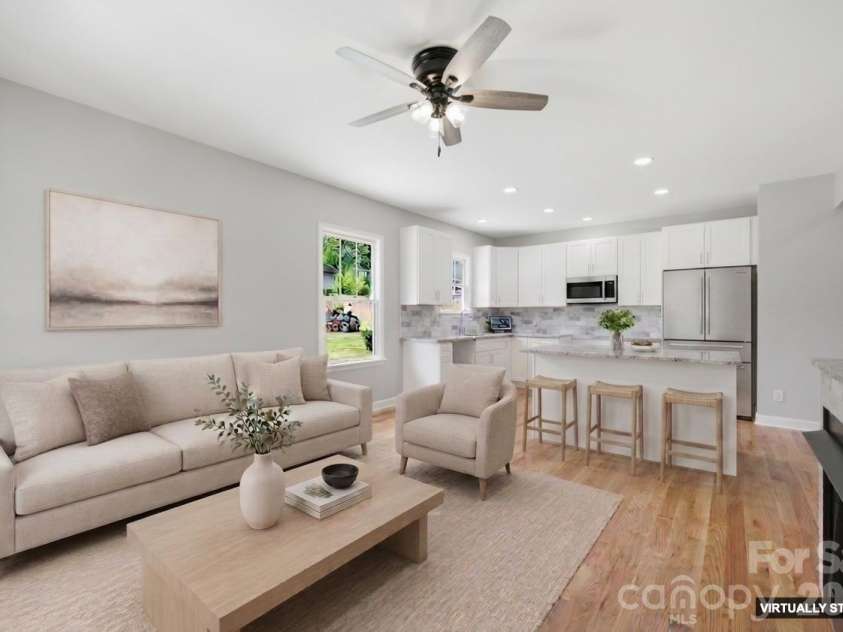 404 Williamson Street, Fort Mill, SC 29715.  MLS# CAR4396428, YatesRealty ID 34763. Kitchen virtually staged
