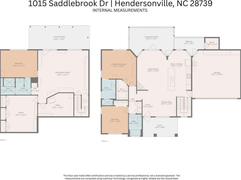 1015 Saddlebrook Drive, Hendersonville, NC 28739.  MLS# CAR4294403, YatesRealty ID 34766. 