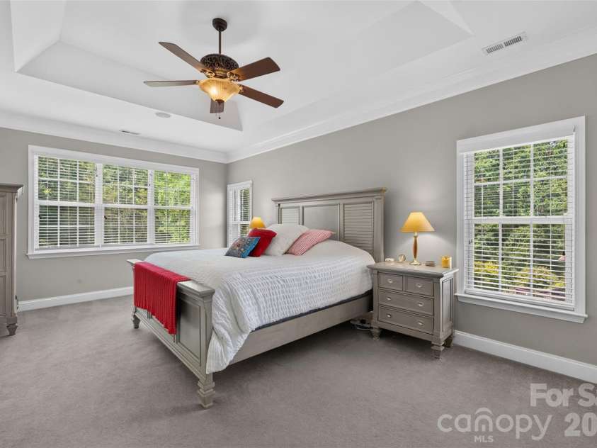 9220 Kensington Forest Drive, Harrisburg, NC 28075.  MLS# CAR4396043, YatesRealty ID 34771. Primary Bedroom 