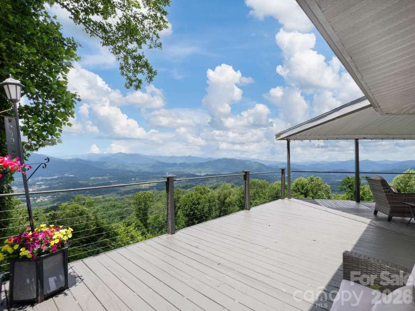 153 Windalier Lane, Waynesville, NC 28786.  MLS# CAR4398606, YatesRealty ID 34774. View from the home's deck