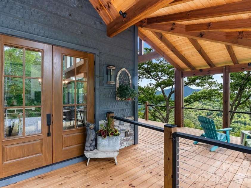 241 Ataya Trail, Maggie Valley, NC 28751.  MLS# CAR4397152, YatesRealty ID 34790. Front door
