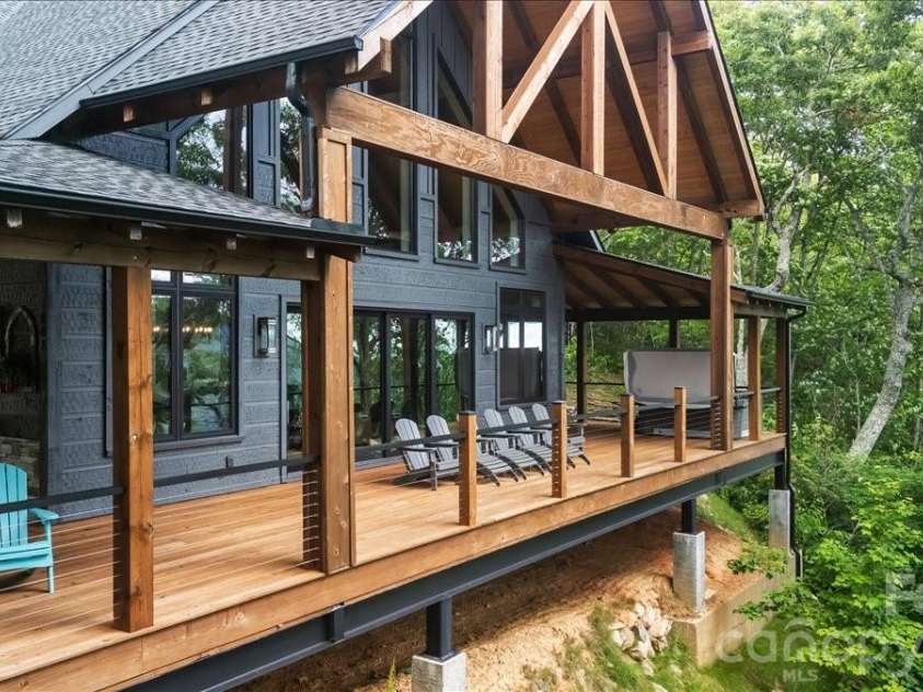241 Ataya Trail, Maggie Valley, NC 28751.  MLS# CAR4397152, YatesRealty ID 34790. Front of house