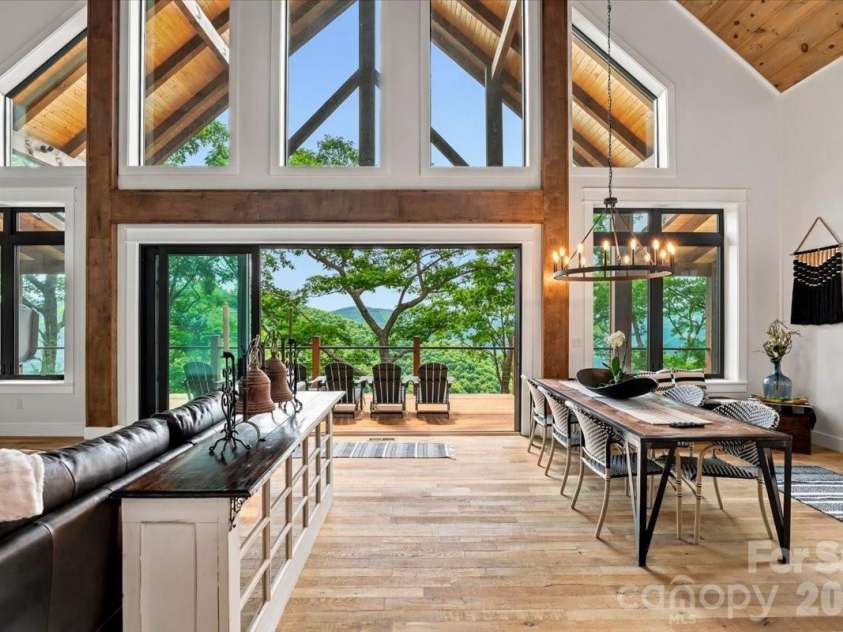 241 Ataya Trail, Maggie Valley, NC 28751.  MLS# CAR4397152, YatesRealty ID 34790. Main living with 16 ft retractable door