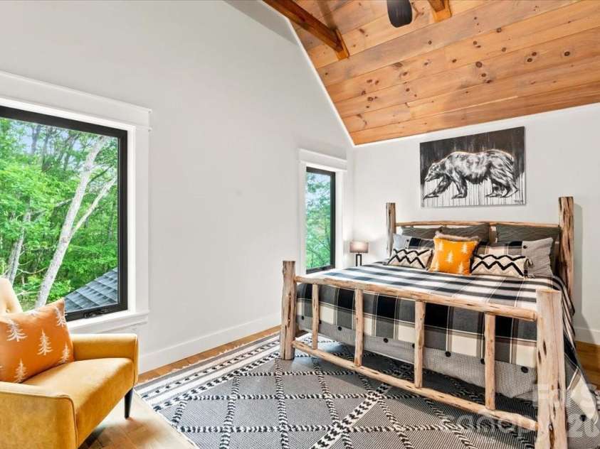 241 Ataya Trail, Maggie Valley, NC 28751.  MLS# CAR4397152, YatesRealty ID 34790. Upstairs secondary bedroom