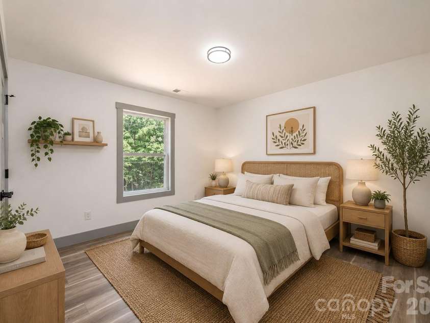 2033 Bailey Drive, Hickory, NC 28601.  MLS# CAR4393878, YatesRealty ID 34803. 2nd Bedroom virtually staged with furniture placement ideas
