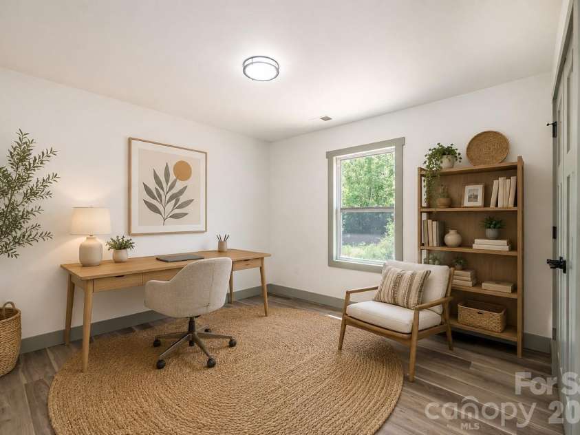 2033 Bailey Drive, Hickory, NC 28601.  MLS# CAR4393878, YatesRealty ID 34803. 3rd Bedroom virtually staged with furniture placement ideas