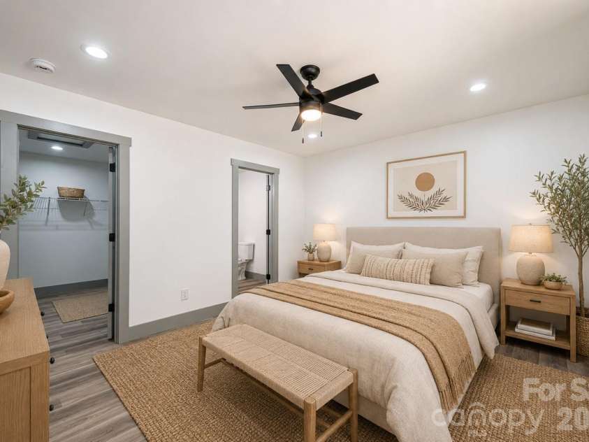 2033 Bailey Drive, Hickory, NC 28601.  MLS# CAR4393878, YatesRealty ID 34803. Primary Bedroom virtually staged with furniture placement ideas