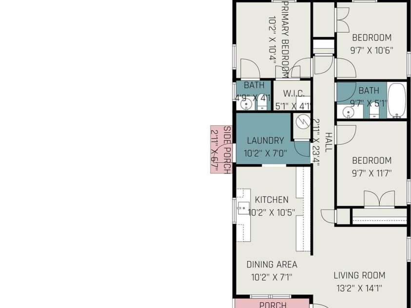 820 18th Street, Charlotte, NC 28205.  MLS# CAR4290522, YatesRealty ID 34820. Floor Plan