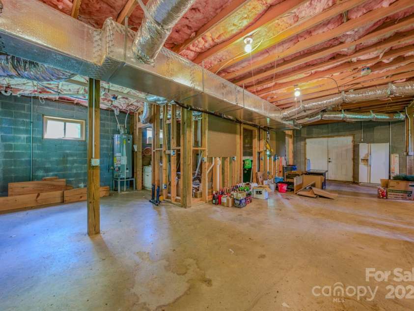1595 Grants Mountain Road, Marion, NC 28752.  MLS# CAR4294934, YatesRealty ID 34822. Unfinished Basement