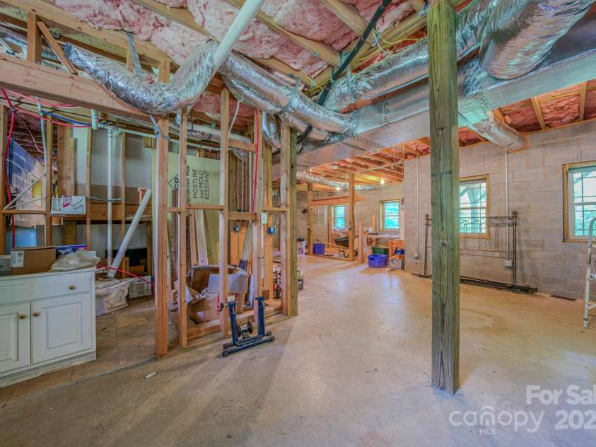 1595 Grants Mountain Road, Marion, NC 28752.  MLS# CAR4294934, YatesRealty ID 34822. Unfinished Basement