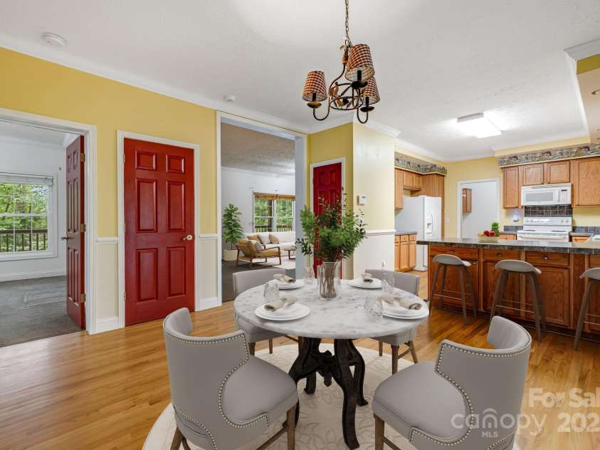 163 Terrace Field Trail, Flat Rock, NC 28731.  MLS# CAR4295496, YatesRealty ID 34865. Virtually staged dining area.
