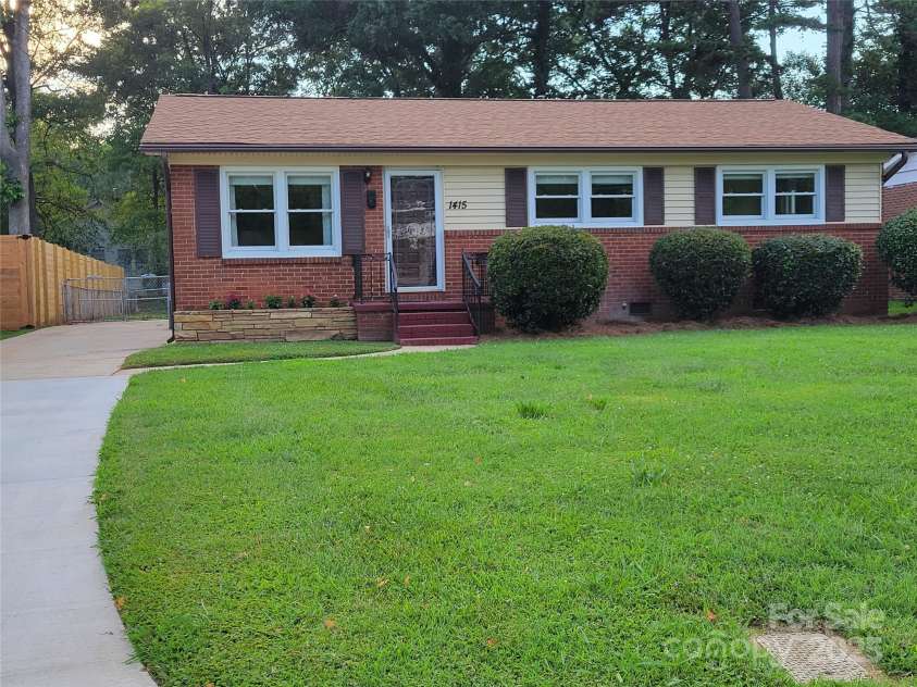 1415 Orvis Street, Charlotte, NC 28216.  MLS# CAR4295107, YatesRealty ID 34867. FRONT