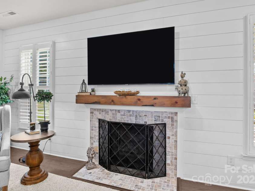 12710 Longford Crossing Place, Huntersville, NC 28078.  MLS# CAR4294654, YatesRealty ID 34868. Custom fireplace surround & mantle
