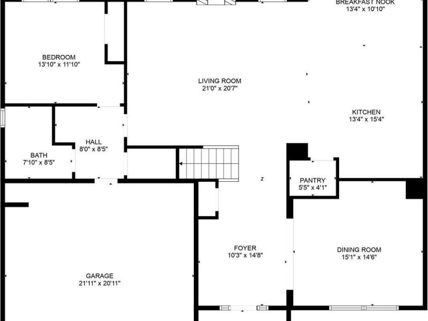 12710 Longford Crossing Place, Huntersville, NC 28078.  MLS# CAR4294654, YatesRealty ID 34868. Floor Plan - Main Level
