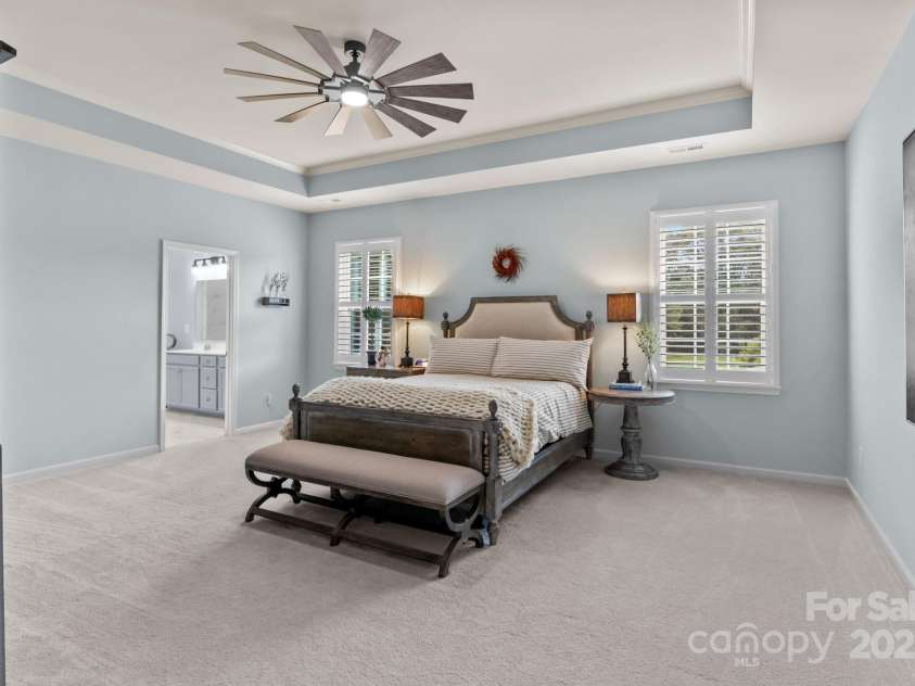 12710 Longford Crossing Place, Huntersville, NC 28078.  MLS# CAR4294654, YatesRealty ID 34868. Primary suite w/ tray ceiling