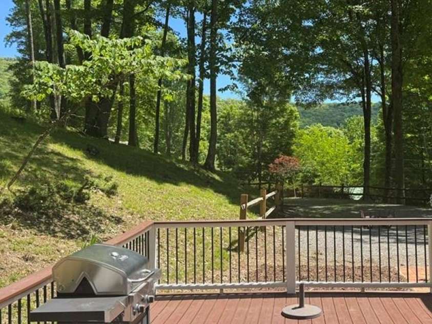 671 Trillium Lane, Mars Hill, NC 28754.  MLS# CAR4398850, YatesRealty ID 34879. Views from Back Deck