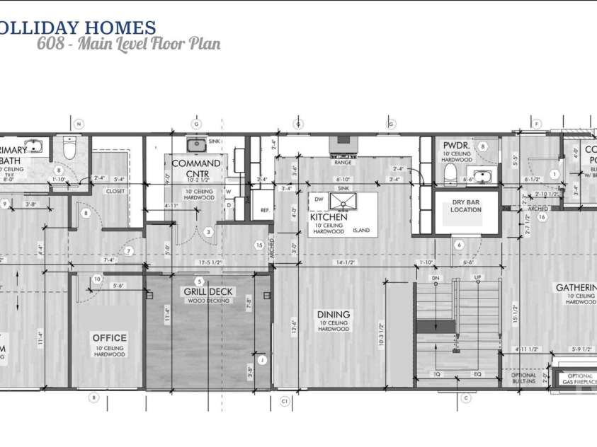 608 Walnut Street, Davidson, NC 28036.  MLS# CAR4295853, YatesRealty ID 34880. Main level floorplan