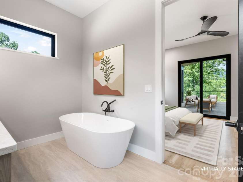 60 King Horn Ridge, Waynesville, NC 28785.  MLS# CAR4389004, YatesRealty ID 34887. Primary suite virtually staged.
