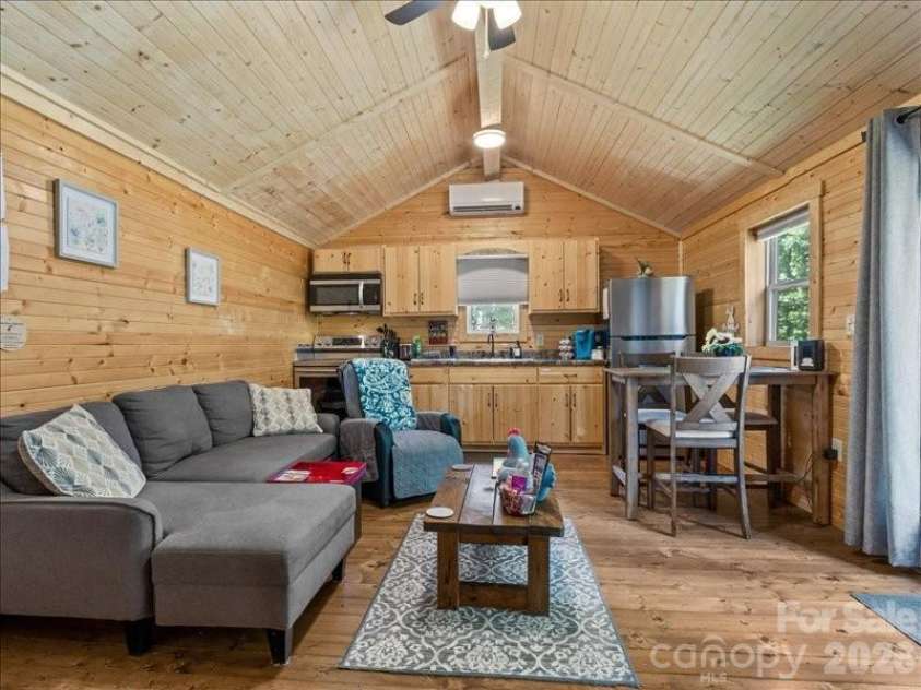 119 & 127 Deer Hill Lane, Weaverville, NC 28787.  MLS# CAR4393387, YatesRealty ID 34893. Sample Interior Cabin