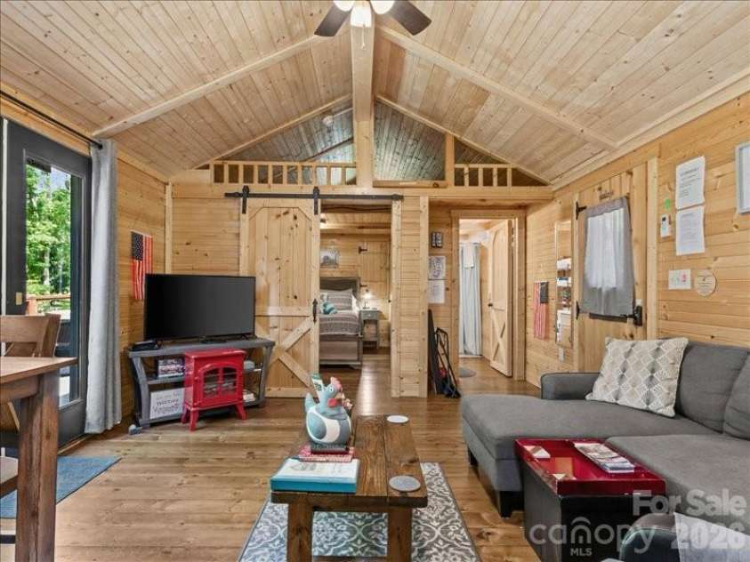 119 & 127 Deer Hill Lane, Weaverville, NC 28787.  MLS# CAR4393387, YatesRealty ID 34893. Sample Interior Cabin